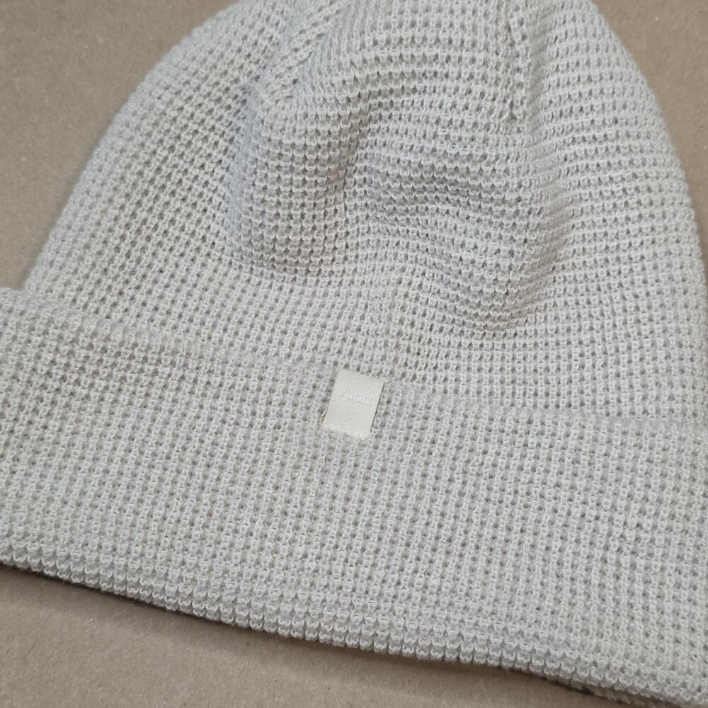 VUORI Alpine Waffle Knit Beanie Hat Bone Light Gray V864 Soft One Size OS